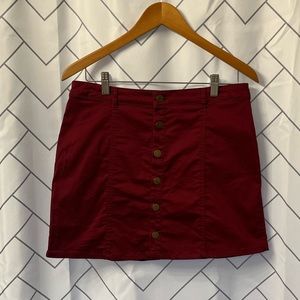 2/$20 Forever 21 Burgundy Button Up Skirt